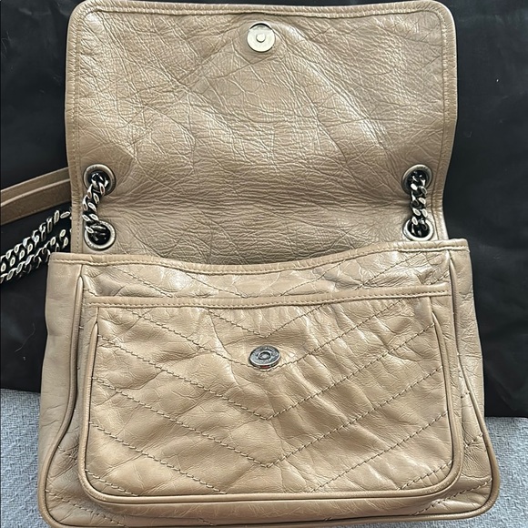 YSL Tan Shoulder Bag with Chain Strap - Picture 7 of 15